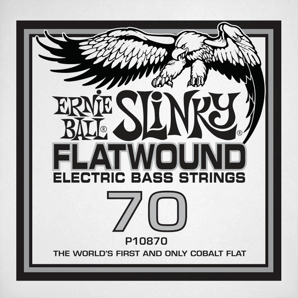 Ernie Ball .070 SLINKY FLATWOUND ELECTRIC BASS STRING SINGLE