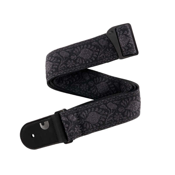 D'ADDARIO Woven Guitar Strap Monterey Black Tubular