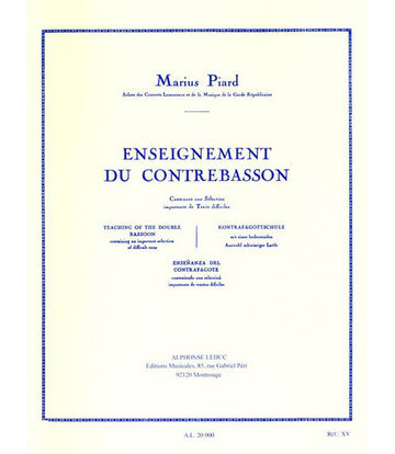 Piard M. - Enseignement Du Contrebasson