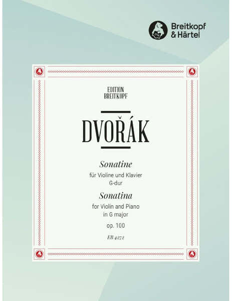 Edition Breitkopf Dvorák - Sonatine G-dur Op. 100 Op. 100 - Violon et Piano