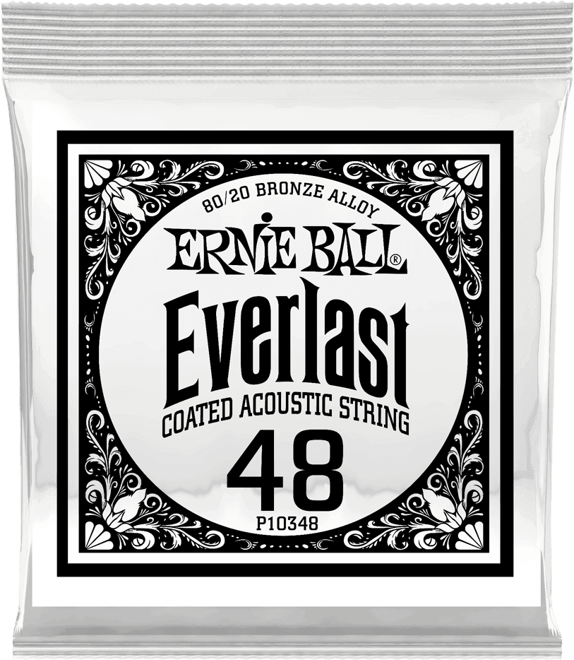 .048 EVERLAST COATED 80/20 BRONZE ACOUSTIC GUITAR STRINGS