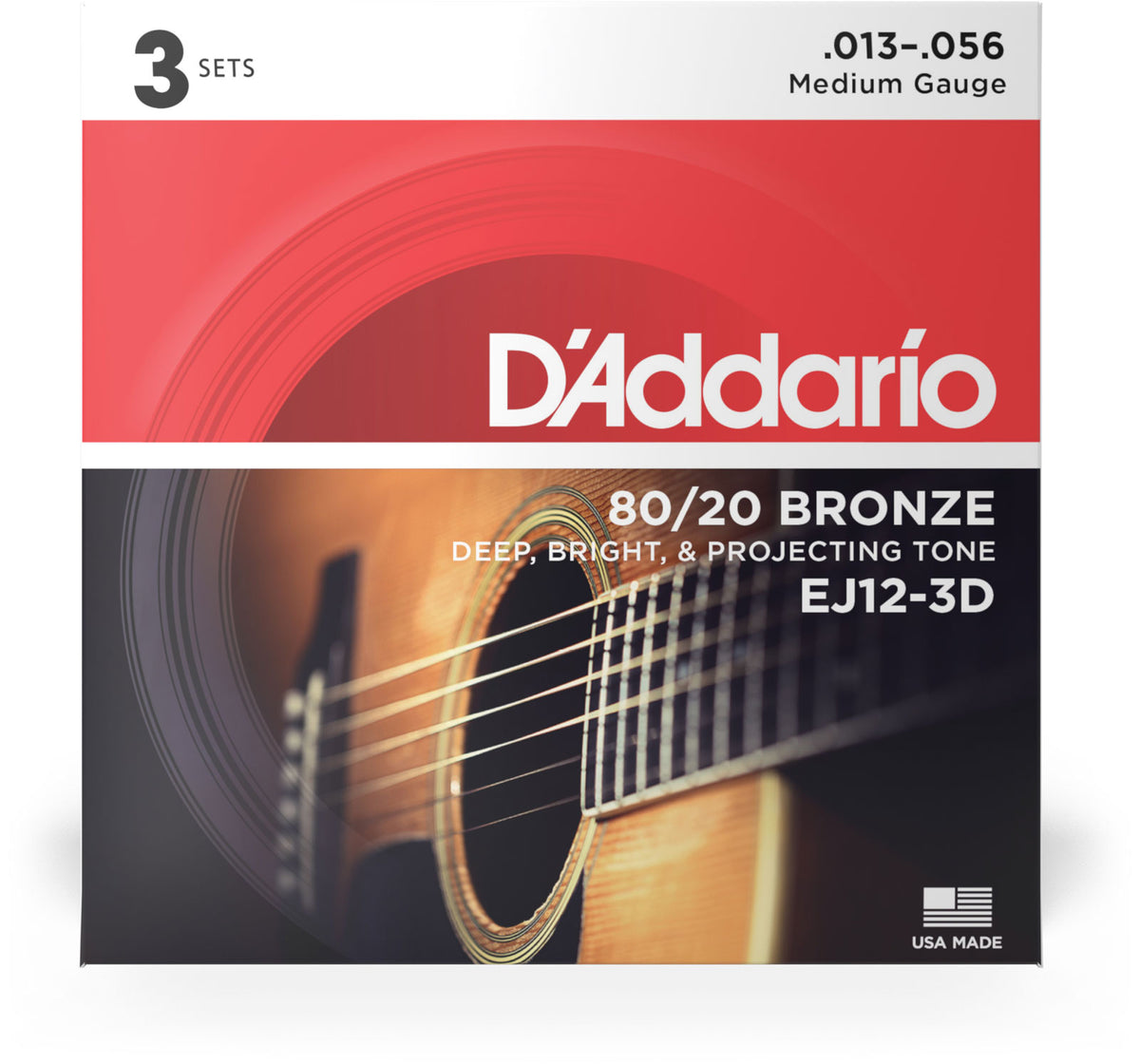 EJ12-3D Bronze 80/20 Medium 13-56 (3 Sets)