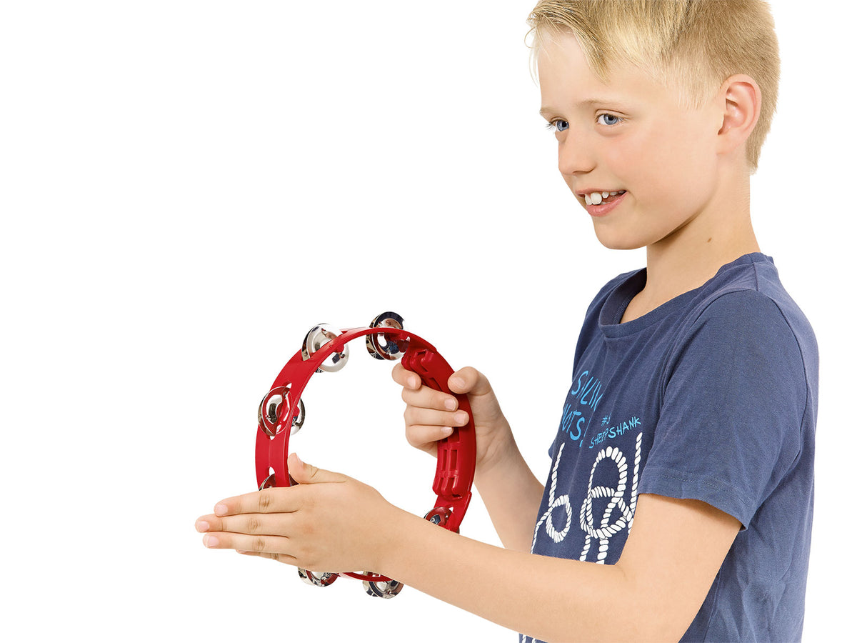 COMPACT ABS TAMBOURINE - SKY-BLUE - 8? - 1 ROW VERSION