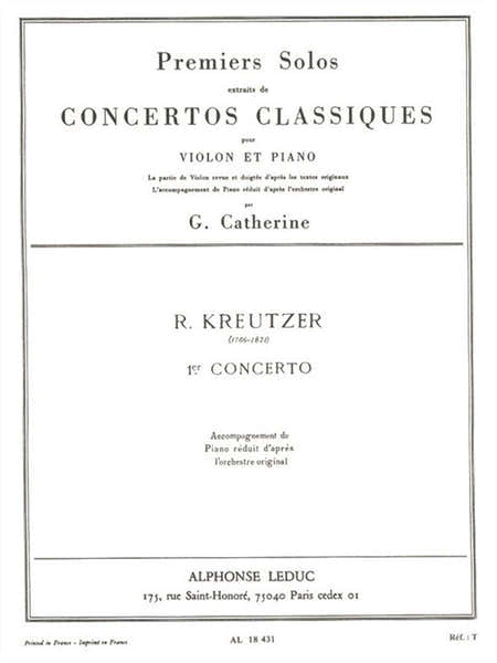 Leduc Kreutzer R. / Catherine G. - 1er Solo Du Concerto N°1 - Violon & Piano