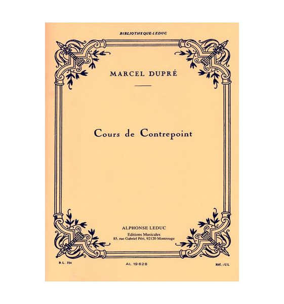 Leduc DUPRE MARCEL - COURS DE CONTREPOINT