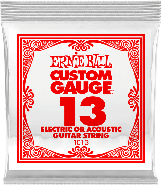 Ernie Ball .013 PLAIN STEEL ELECTRIC OR ACOUSTIC GUITAR STINGS