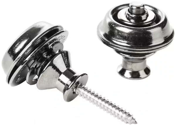Dunlop Straplock Dual - Black Chrome