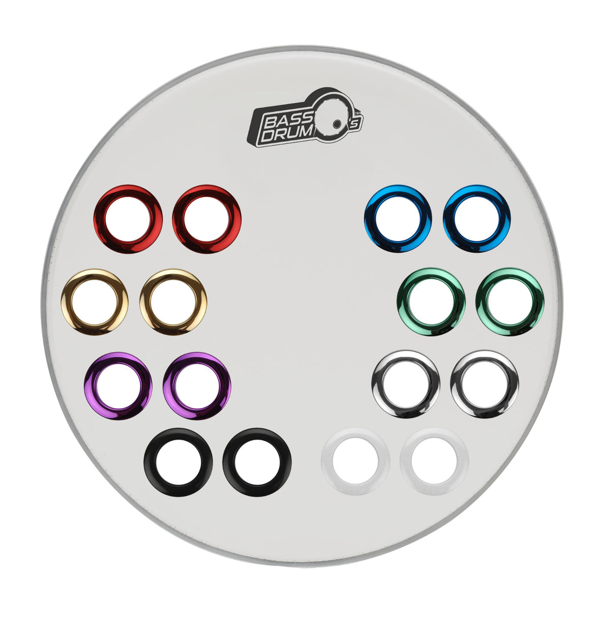 HW2 - 2 WHITE (X2) HOLE REINFORCEMENT SYSTEM