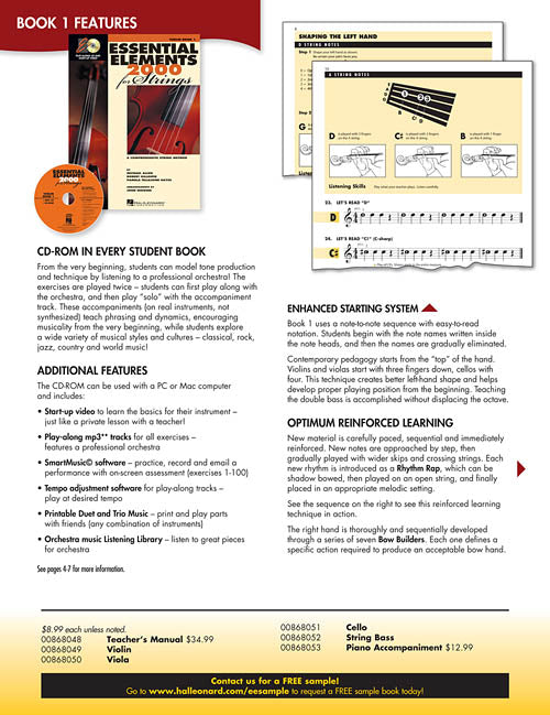 Essential Elements 2000 For Strings Book 1 - Viola (alto)