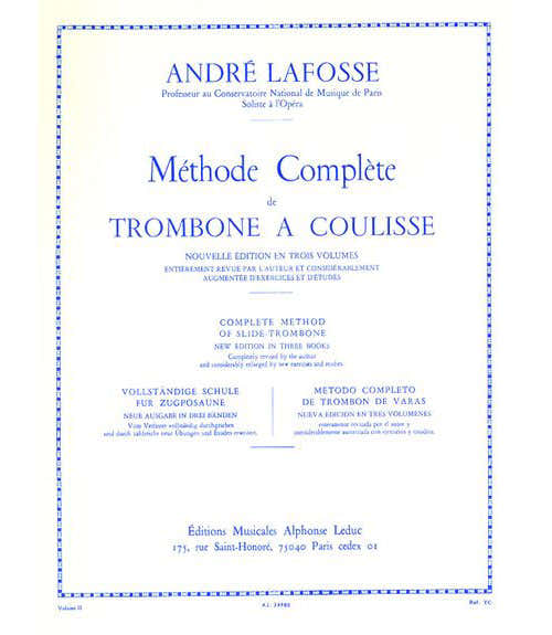 Leduc Lafosse Andre - Methode Complete De Trombone A Coulisse Vol.2