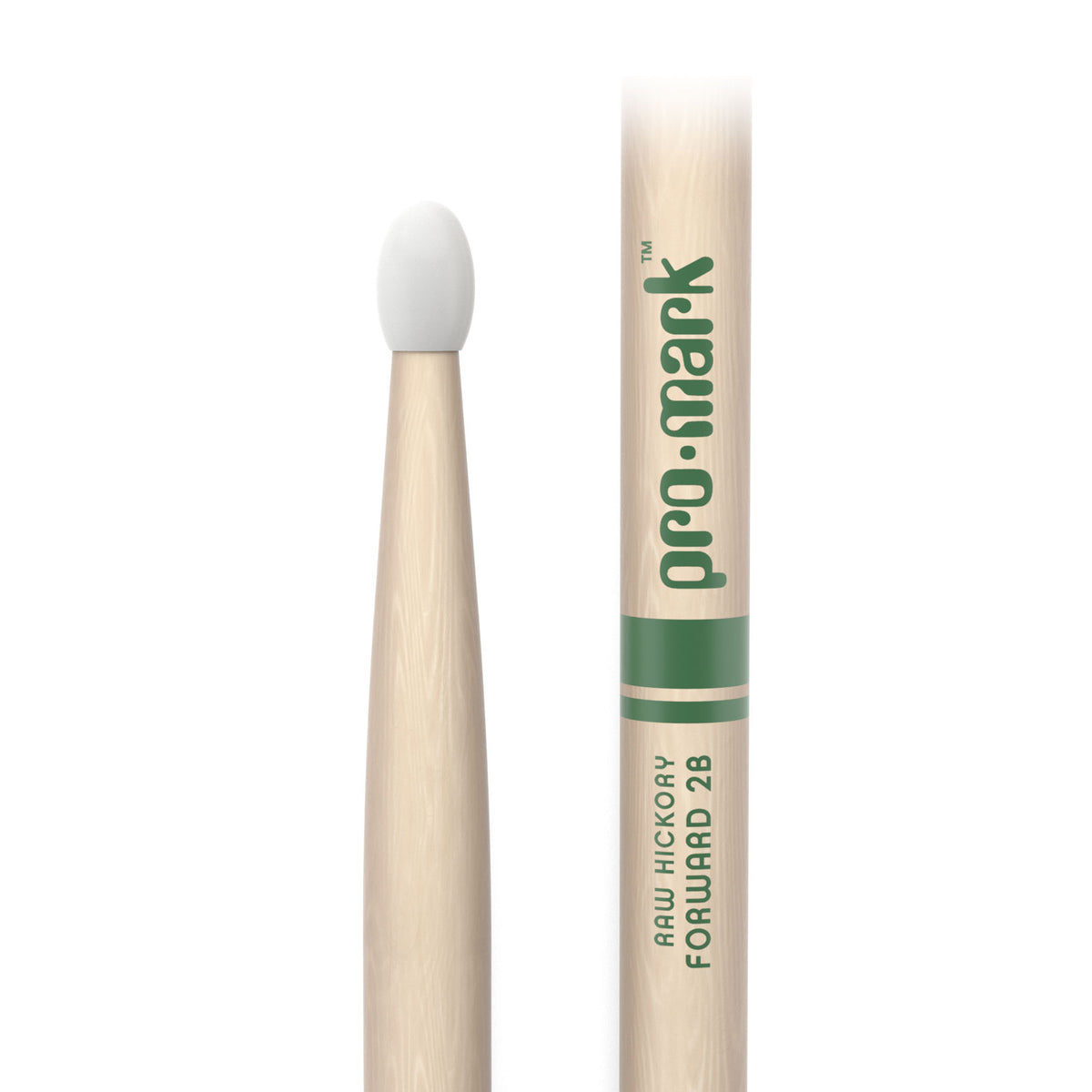 CLASSIC FORWARD 2B RAW HICKORY DRUMSTICK OVAL NYLON TIP