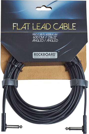 Flat Instrument Cable 6 M Angled/Angled - Black