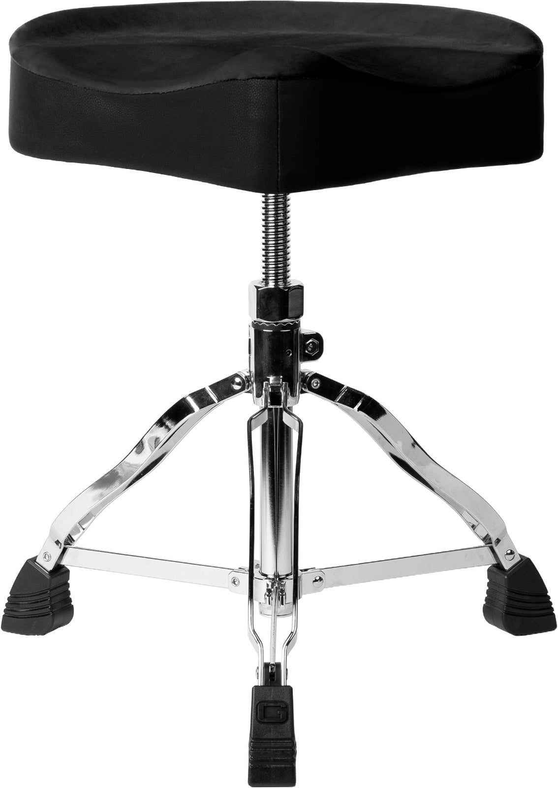 Drum throne, black velvet seat