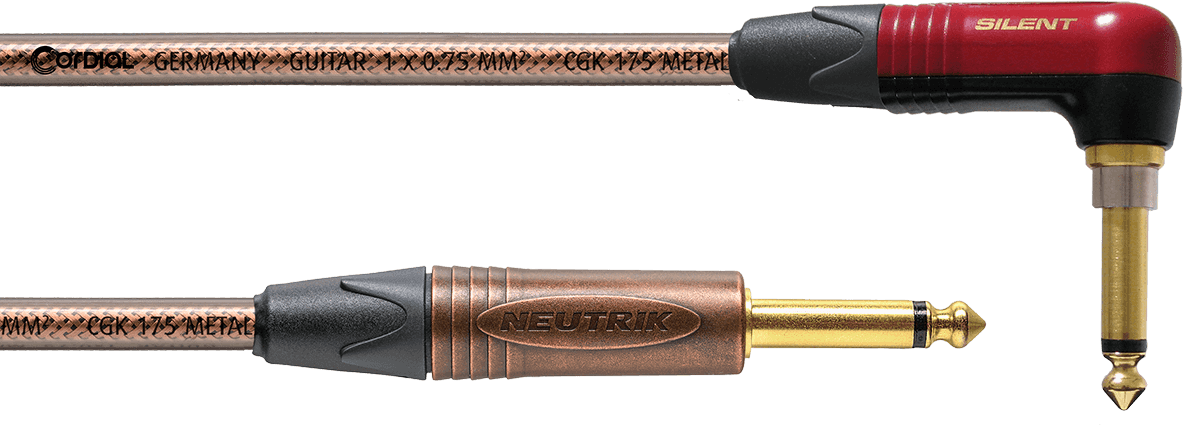 Guitar Cable Jack/jack Silent Angled Metal - 3M
