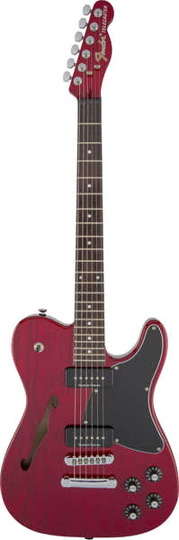 Fender Telecaster JA-90 Thinline Signature Jim Adkins LRL Crimson Red Transparent