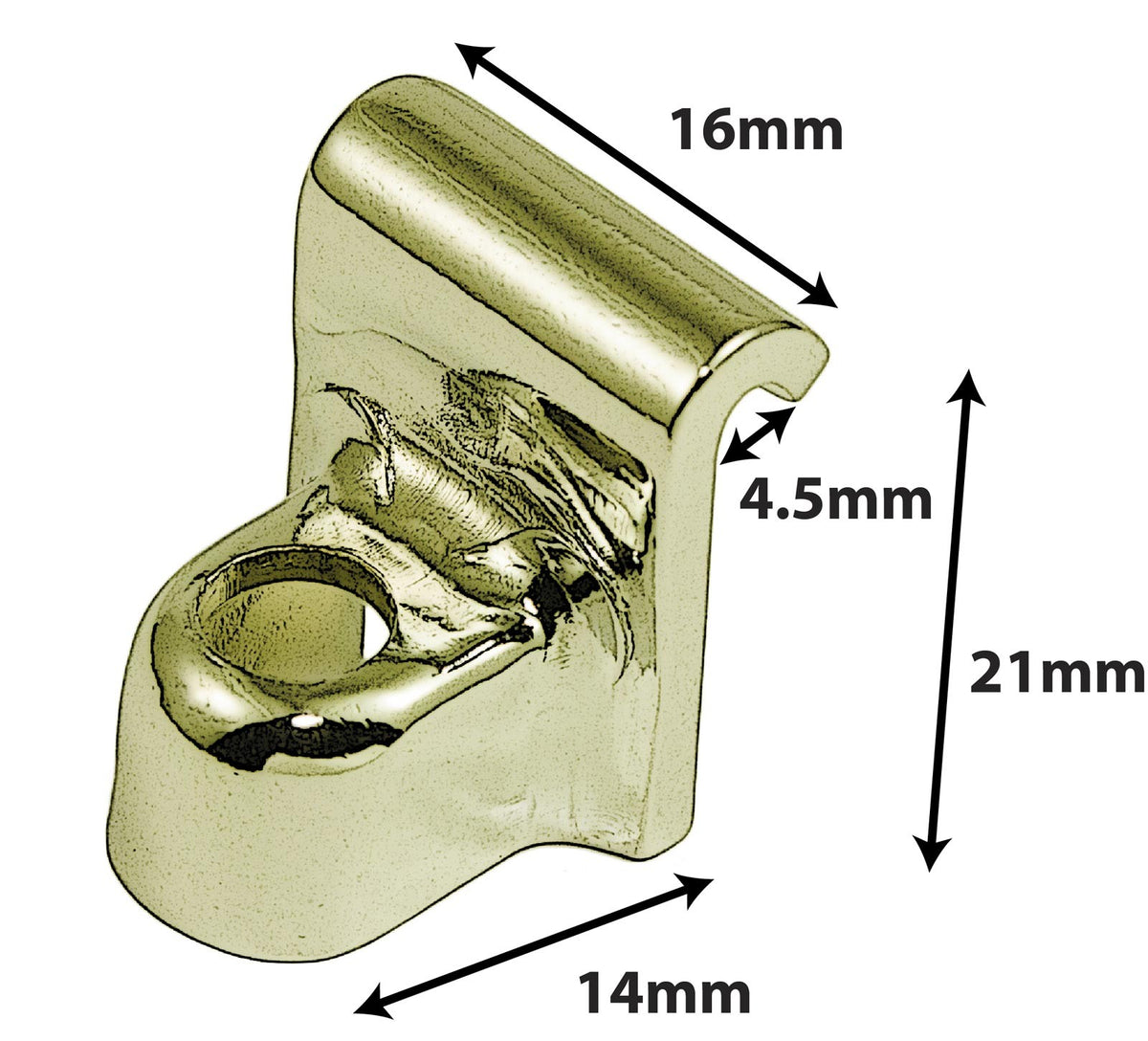 DC27BR HNF45 DRUM CLAW HOOK BRASS FINISH X2