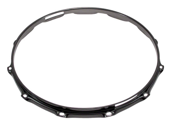 H23-14-12S-BK - 14" 12 HOLES SNARE SIDE BLACK 2.3MM SUPER TRIPLE FLANGE DRUM HOOP