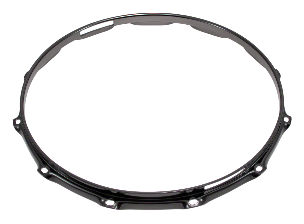 H23-14-12S-BK - 14" 12 HOLES SNARE SIDE BLACK 2.3MM SUPER TRIPLE FLANGE DRUM HOOP