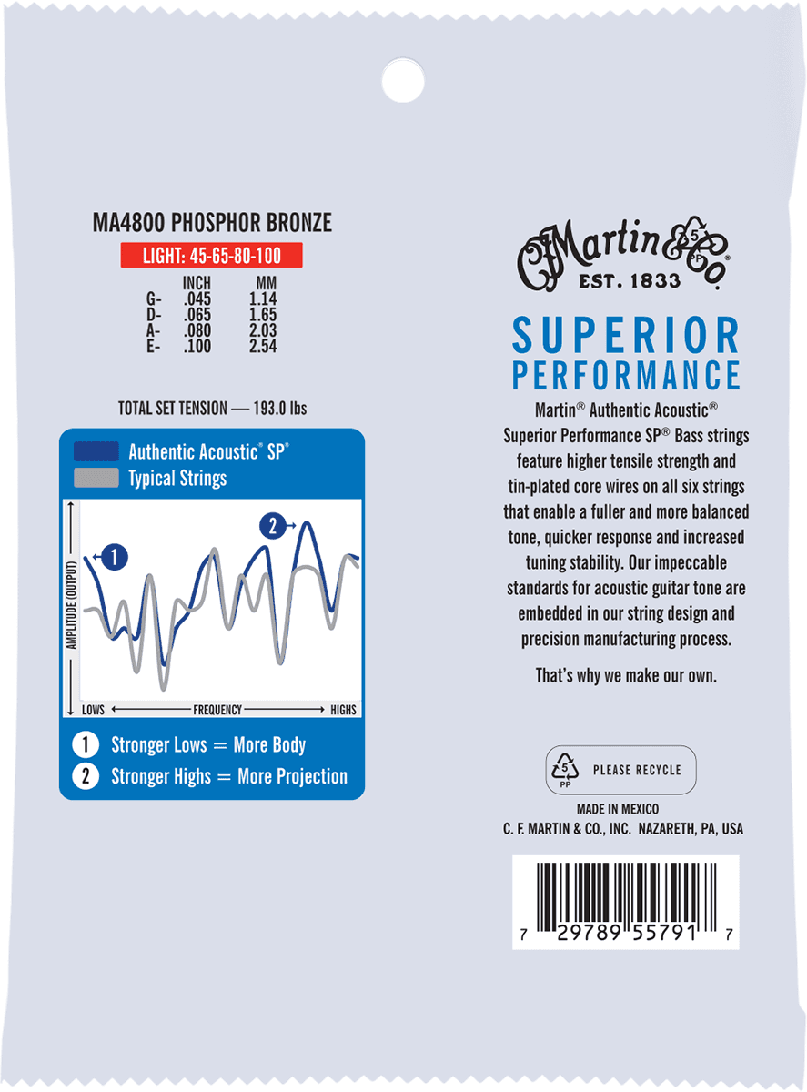 MA4800 SP Bass Phosphor Bronze Light 45-100