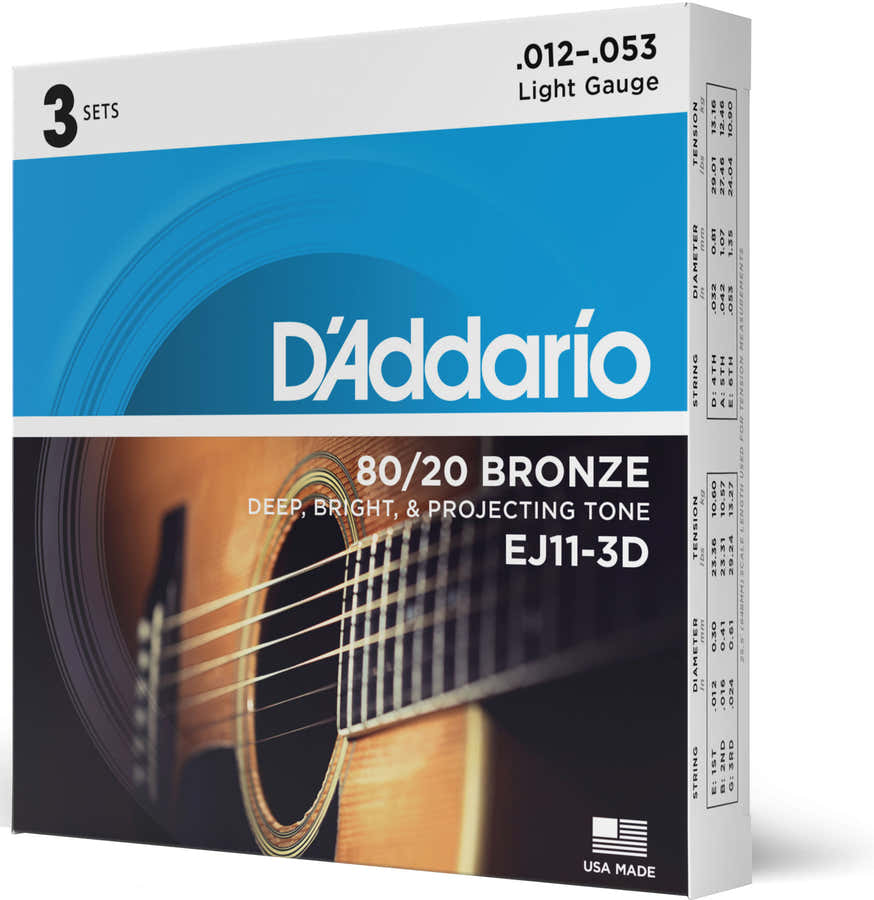 EJ11-3D Bronze 80/20 Light 12-53 (3 Sets)