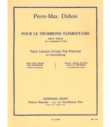 Dubois Pierre Max - Pour Le Trombone Elementaire