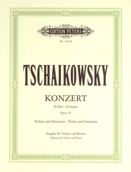 Edition Peters Tchaikovsky Pyotr Ilyich - Concerto In D Op.35 - Violin And Piano