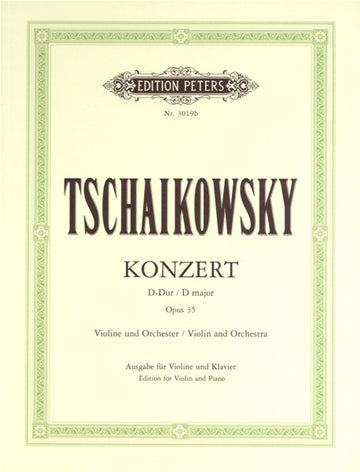 Tchaikovsky Pyotr Ilyich - Concerto In D Op.35 - Violin And Piano