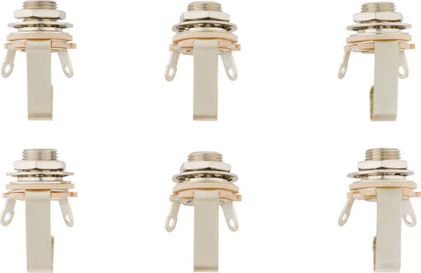 1/4" 2-Conductor Guitar Output Jack (6-pack)
