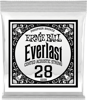 .028 EVERLAST COATED PHOSPHOR BRONZE ACOUSTIC GUITAR STRINGS