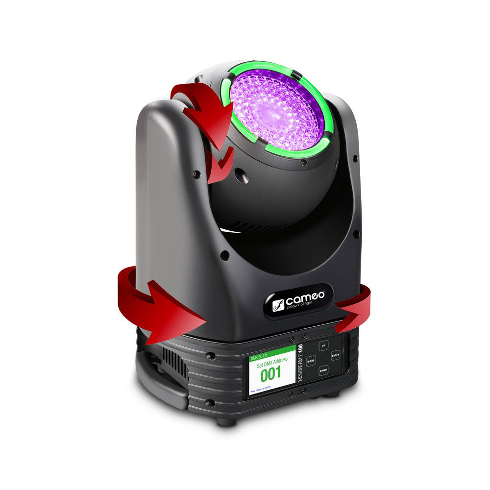 MOVO BEAM Z 100 - SLOTTED SPOTLIGHT WITH LED CROWN UNLIMITED ROTATION AND ZOOM