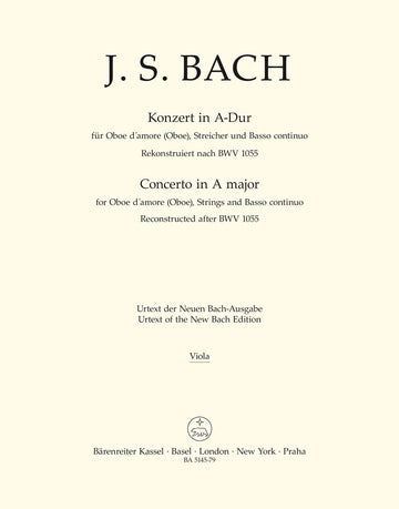 Bach J. S. - Concerto In A Major BWV 1055 - Alto