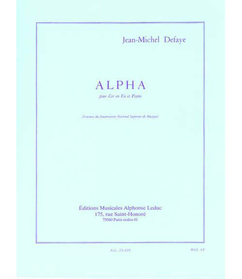 Leduc DEFAYE JEAN MICHEL - ALPHA - COR EN FA