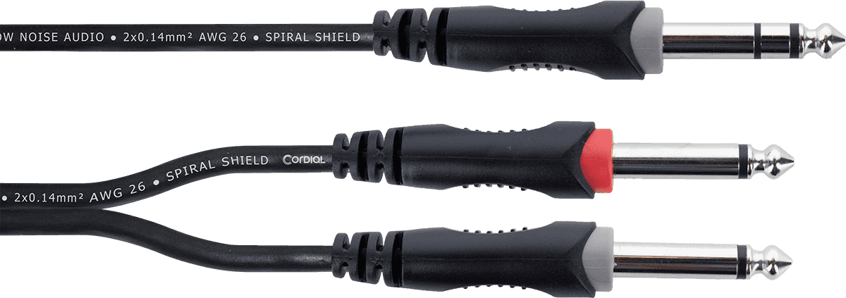 Y-Cable Stereo Male Jack / 2 Male Mono Jacks 3 M