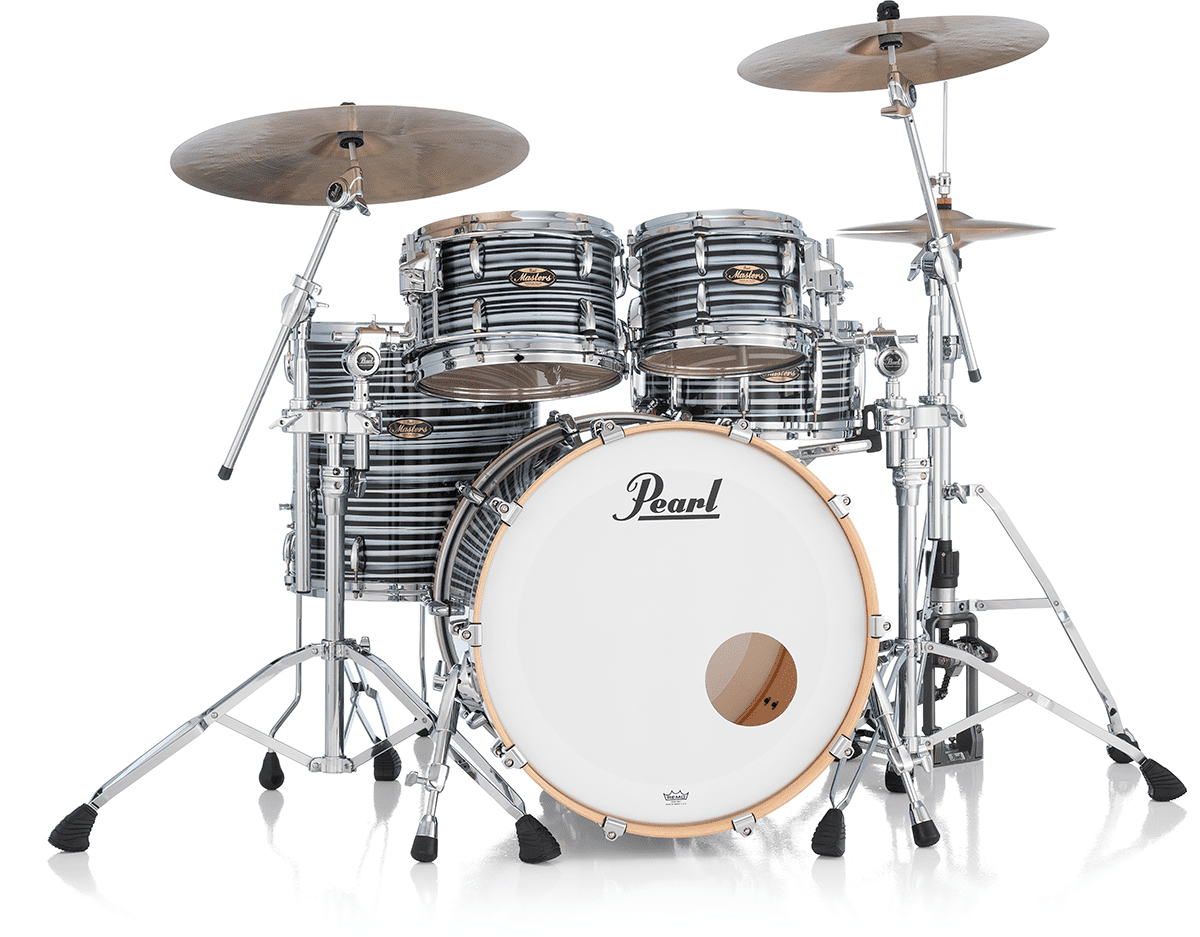 Masters Maple Gum Stage 22 GYROLOCK-l Black Oyster Swirl