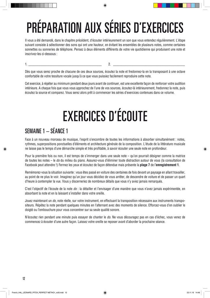 Perlmutter Adam - Methode D'audition Absolue