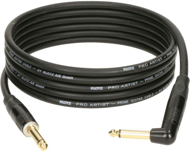 Pro Artist Instrument Cable 3M Mono Jack - Angled Mono Jack