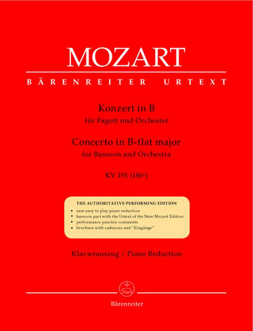 Moz W.A. - Concerto En Sib Majeur Kv 191 - Basson Piano