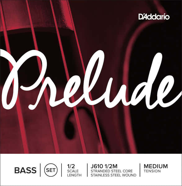 D'ADDARIO SET OF STRINGS FOR DOUBLE BASS PRELUDE NECK 1/2 TENSION MEDIUM