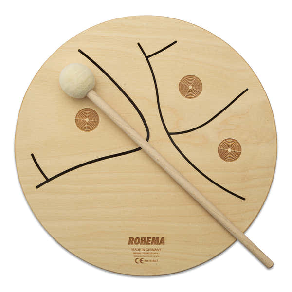 3-TONE 24CM WOODEN TOM + 1 BEATER - 3+