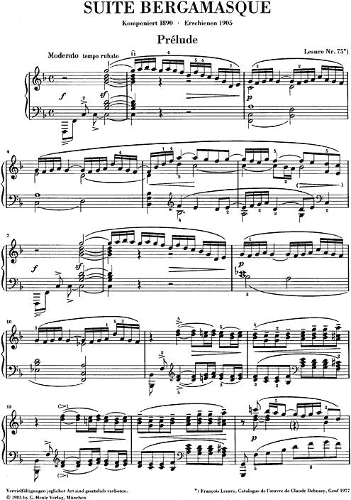Debussy C. - Suite Bergamasque