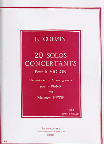 Cousin - 20 Solos Concert. 1-10 - Violon et Piano