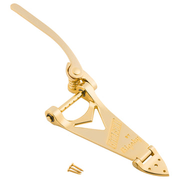 Branded Tailpiece, Bigsby B6, String-Thru, Gold