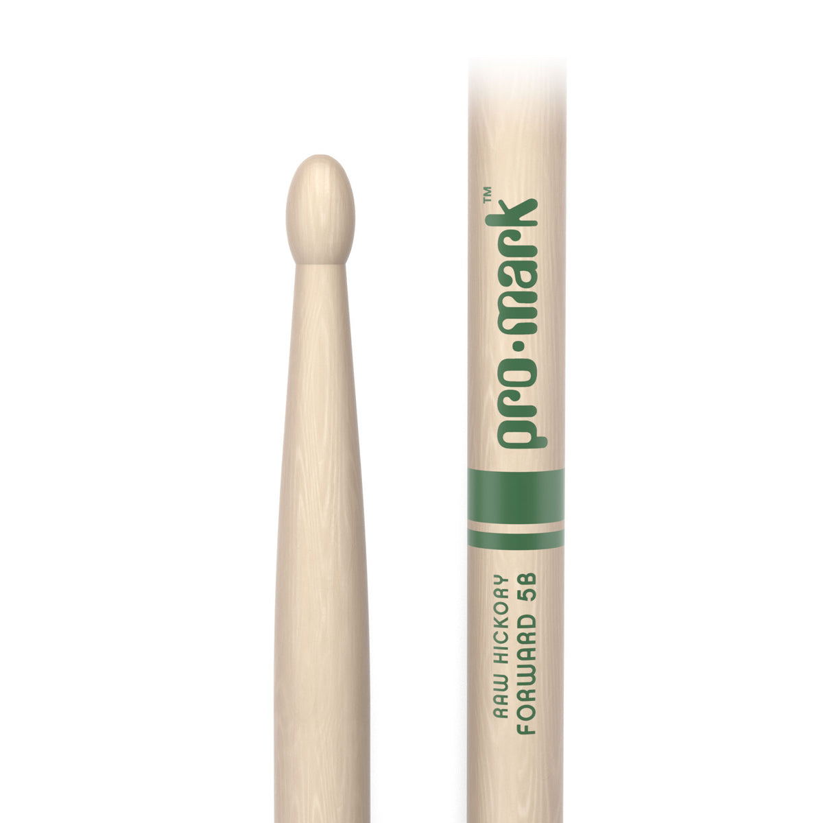 CLASSIC FORWARD 5B RAW HICKORY DRUMSTICK OVAL WOOD TIP