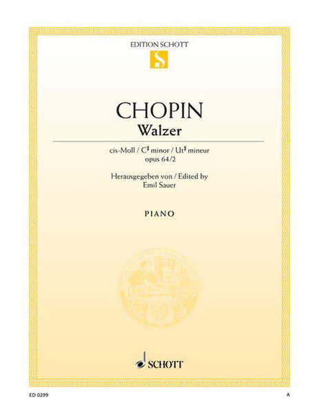 Schott Chopin - Valse Ut Dièse Mineur Op. 64/2 - Piano