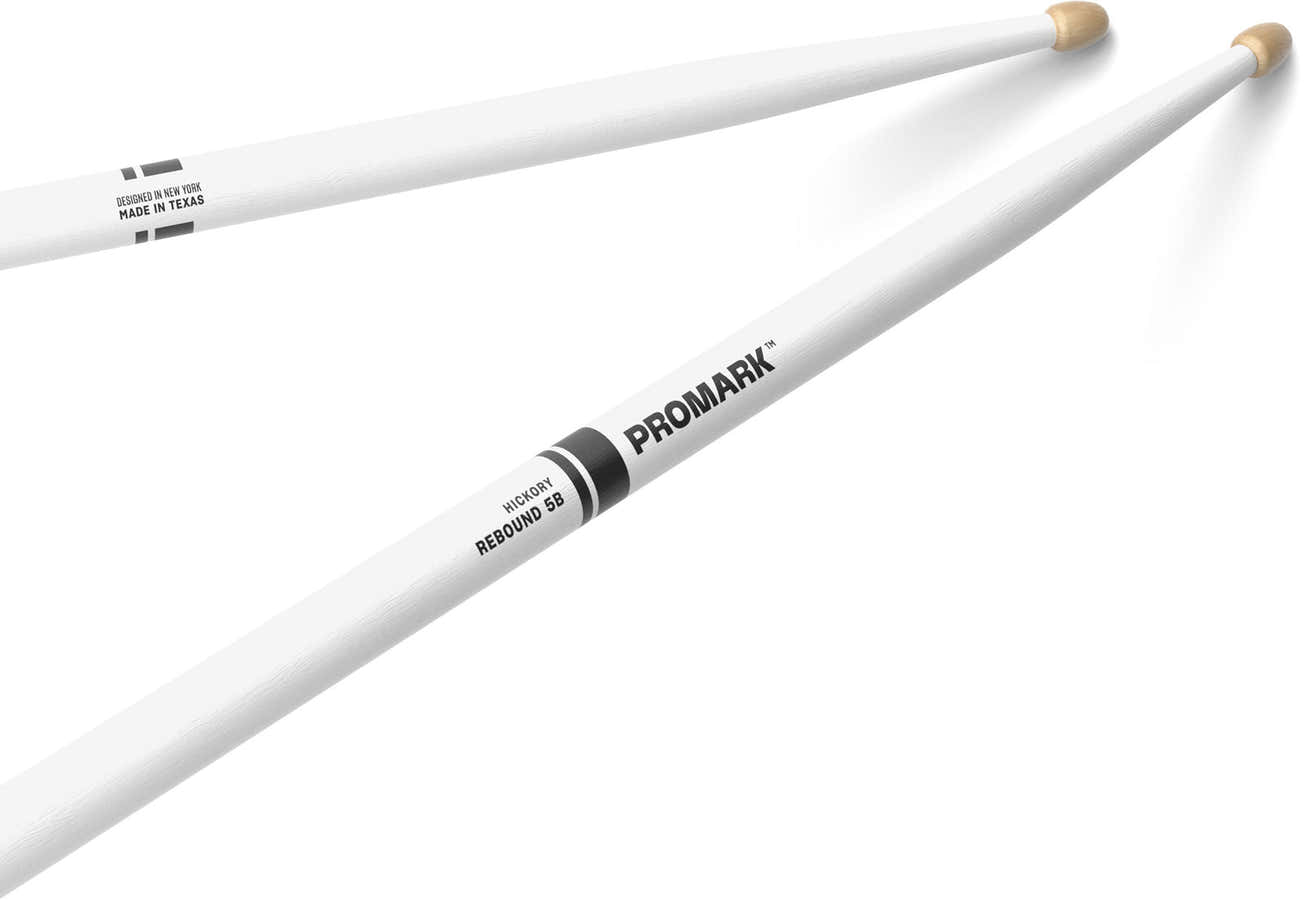 RBH595AW-WHITE - Rebound 5B Painted White Hickory Drumstick Acorn Wood Tip