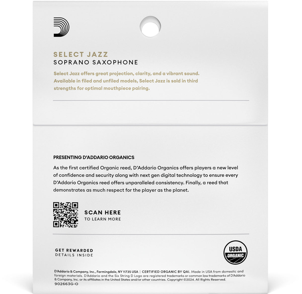 Organic Select Jazz Filed 2 Hard Soprano Saxophone (x 3)
