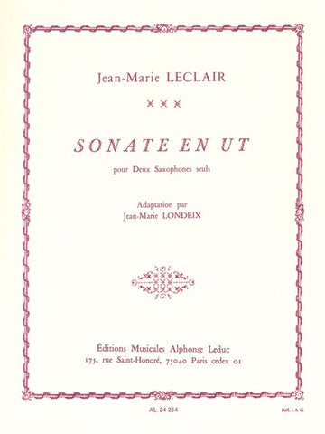 Sonata en Ut pour deux saxophones seuls