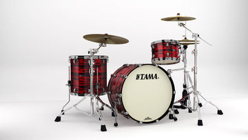 STARCLASSIC MAPLE ROCK 22 DRUM KIT BLACK NICKEL SHELL HARDWARE RED OYSTER