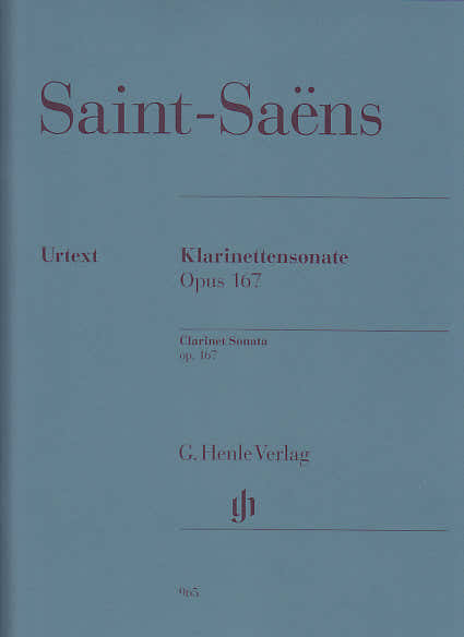 Henle Verlag SAINT-saens Camille - Klarinettensonate Op.167