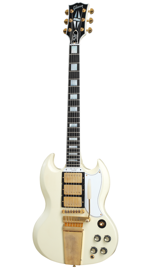 Les Paul SG Custom 1963 3-pickup W/ Maestro Vos Classic White CS HRC